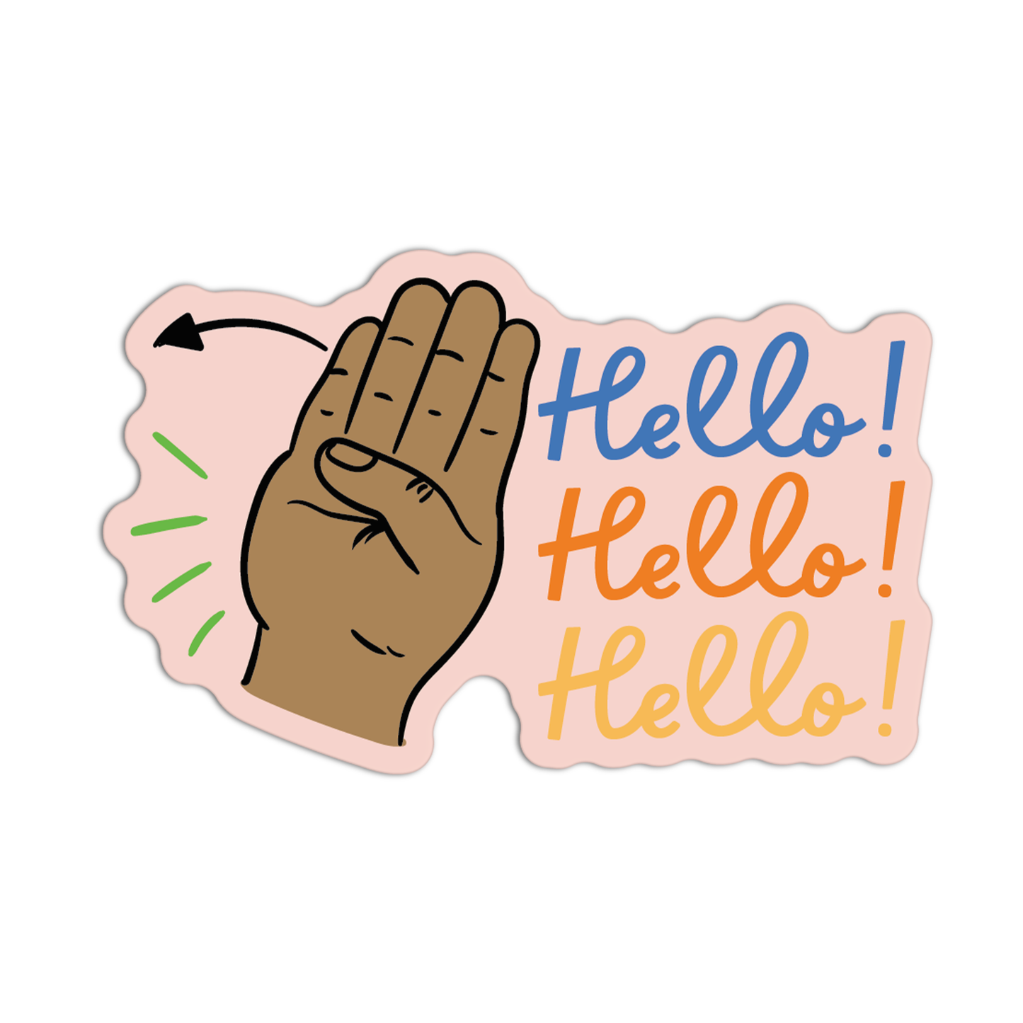 Hello New Asl Sticker