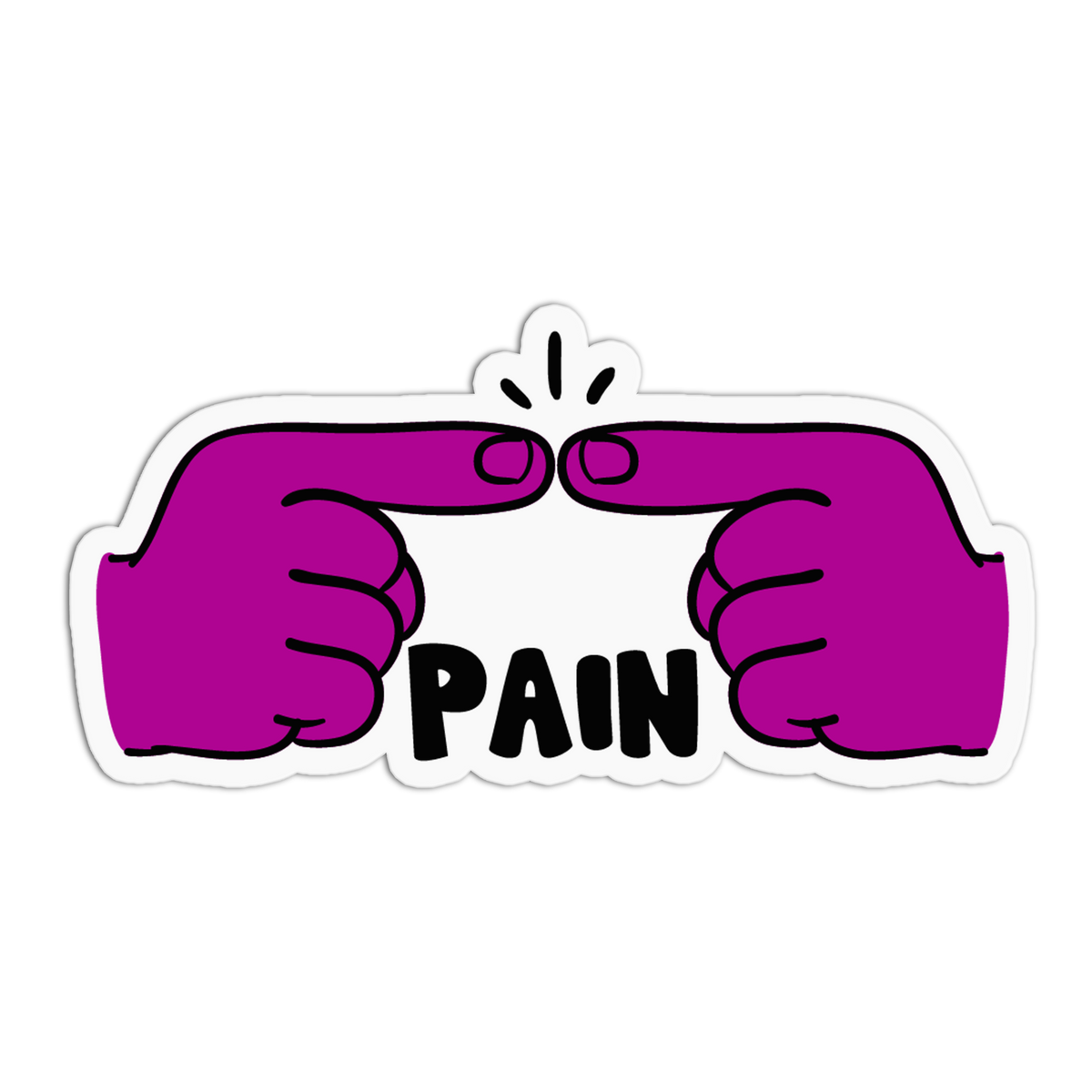 Pain Sign New ASL 2026 Sticker
