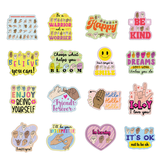 New Asl  Sticker Sheet