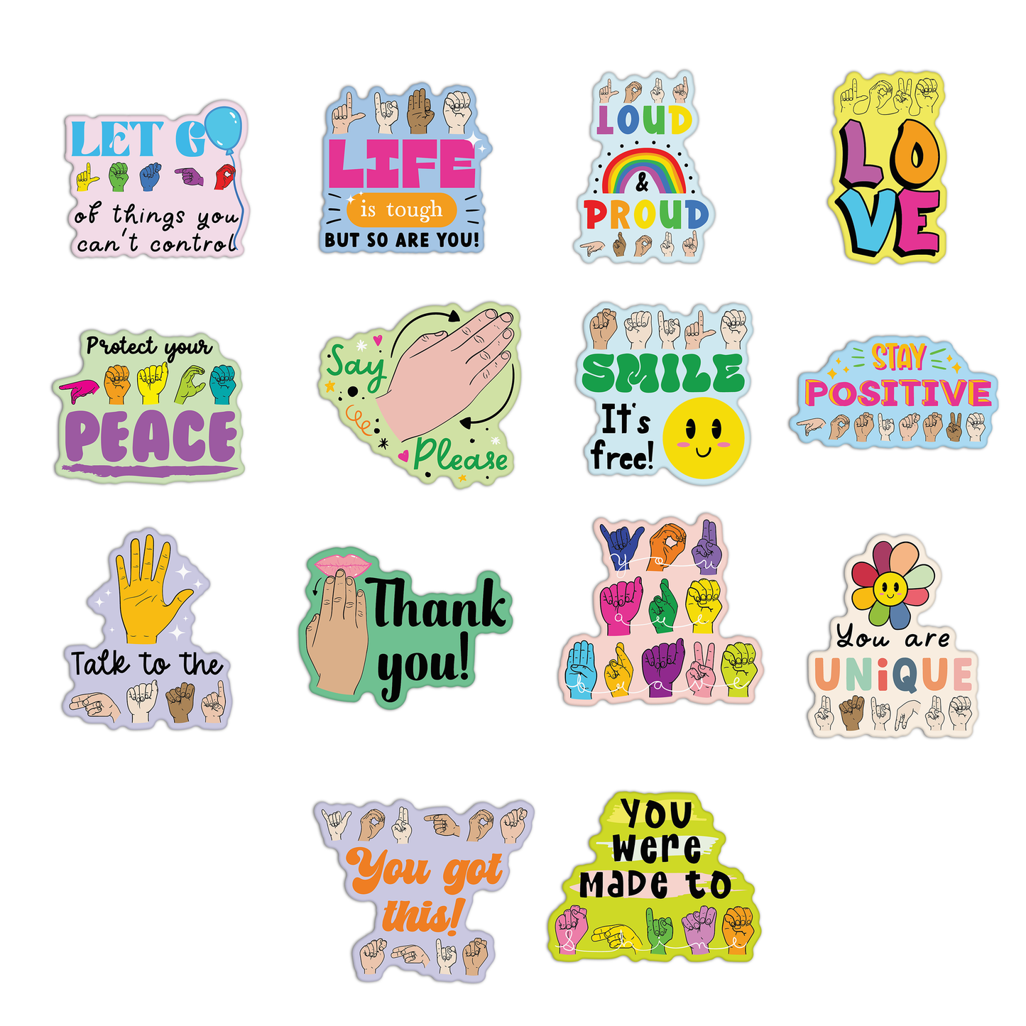 New Asl Sticker Sheet