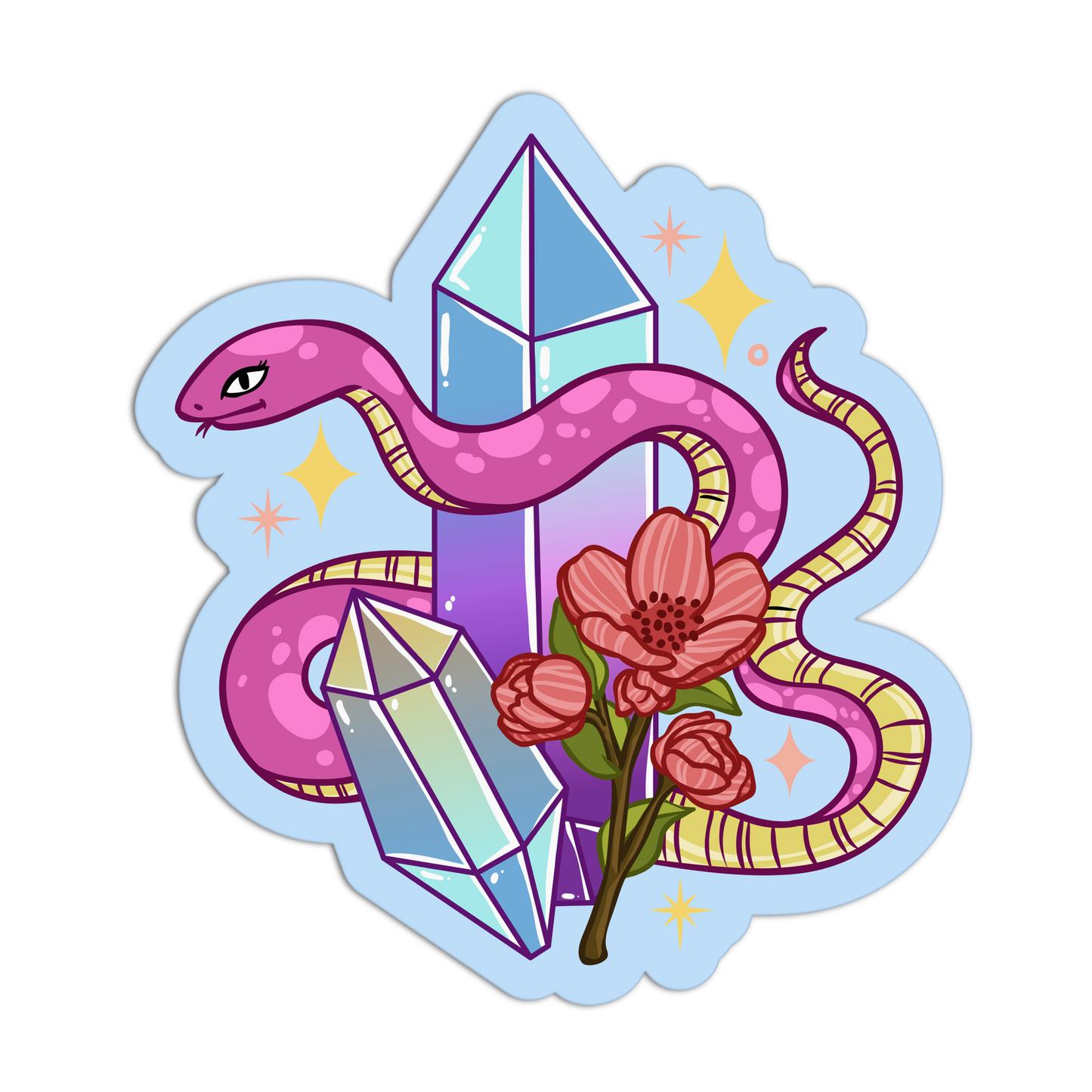 Botanical Snake Bloom New Crystal Stickers (Copy) (Copy)