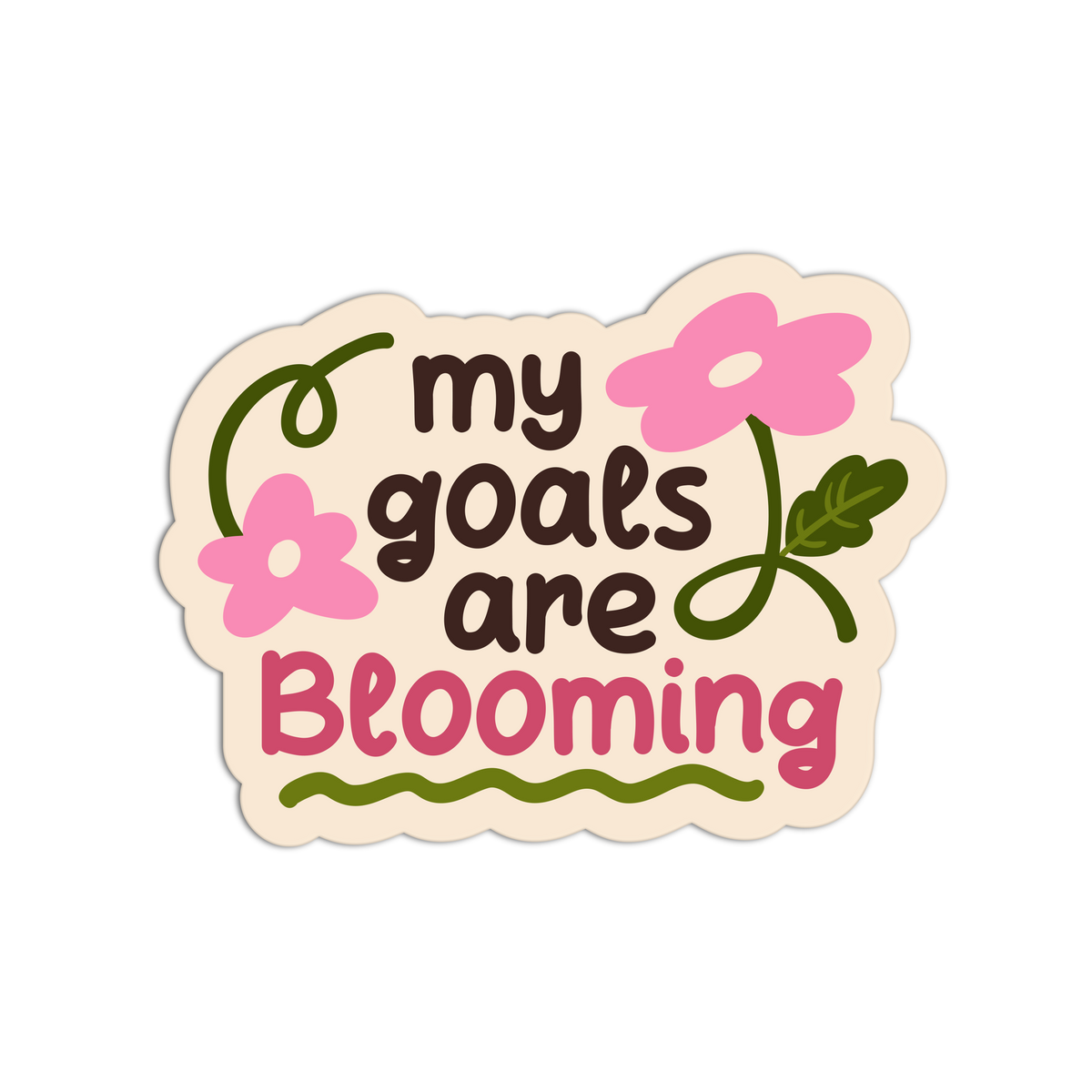 Goals Blooming - New Manifesting Affirmation Sticker