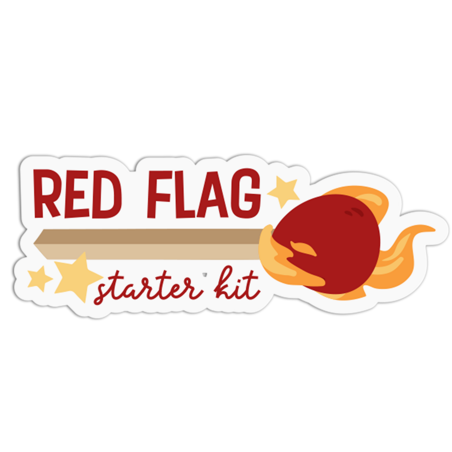 "Red Flag Starter Kit" Matchstick Sticker