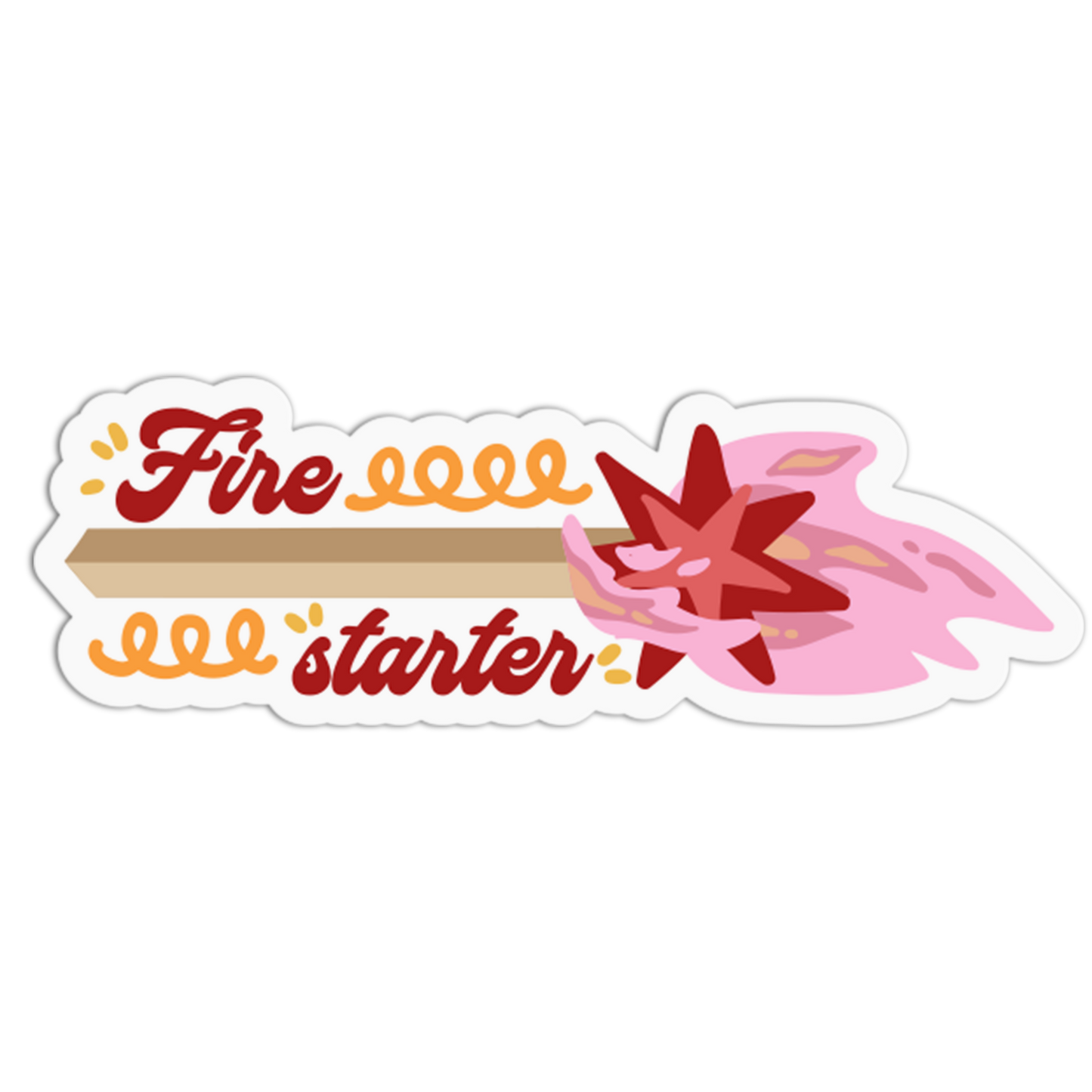 "Fire Starter" Spark Matchstick Sticker