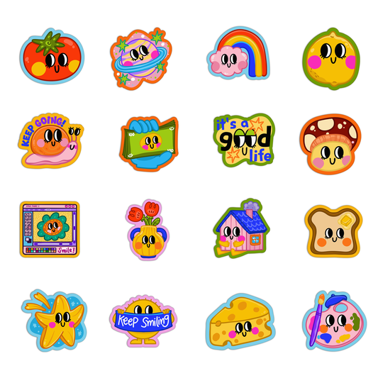 New Smileys  Sticker Sheet