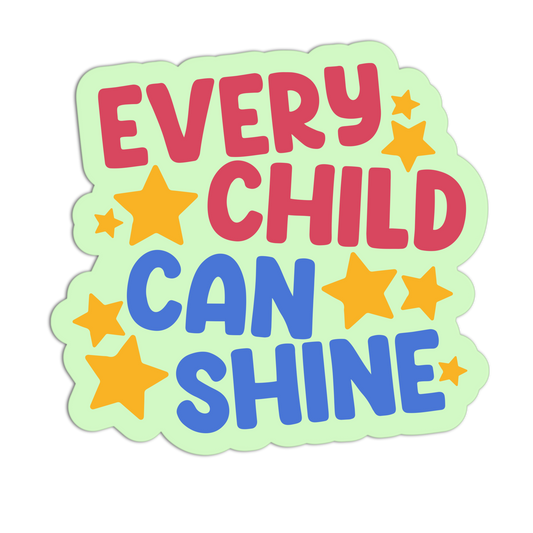 Every Child Can Shine Star - Teacher  Sticker