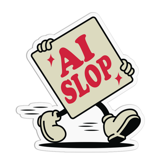 Slop Running - No To AI Sticker