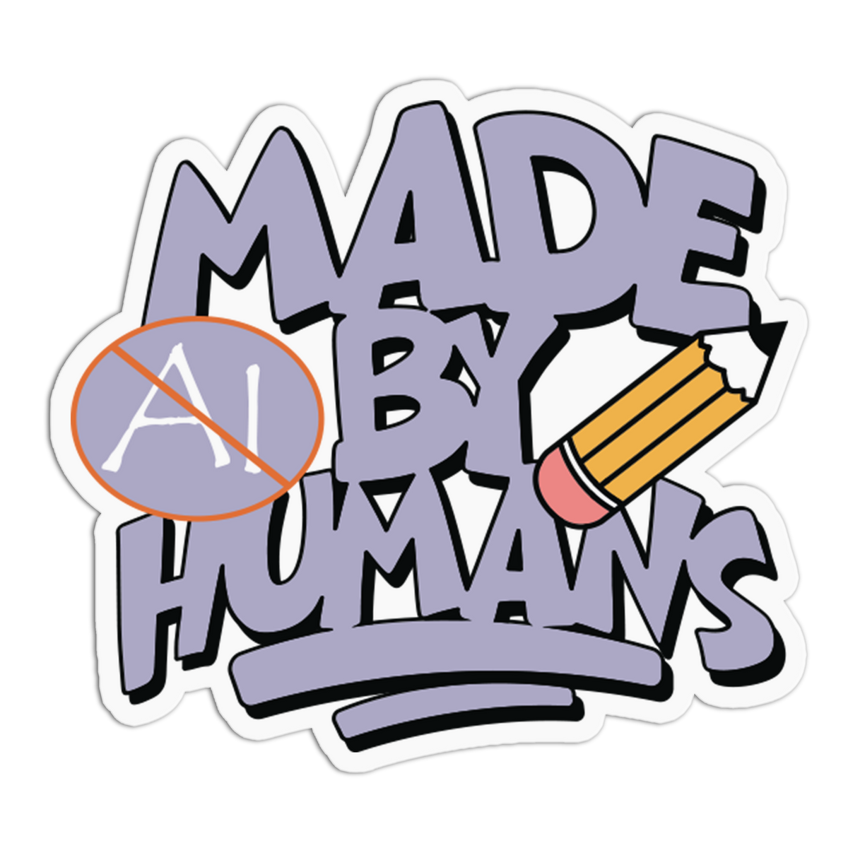 Human Made - No To AI Sticker