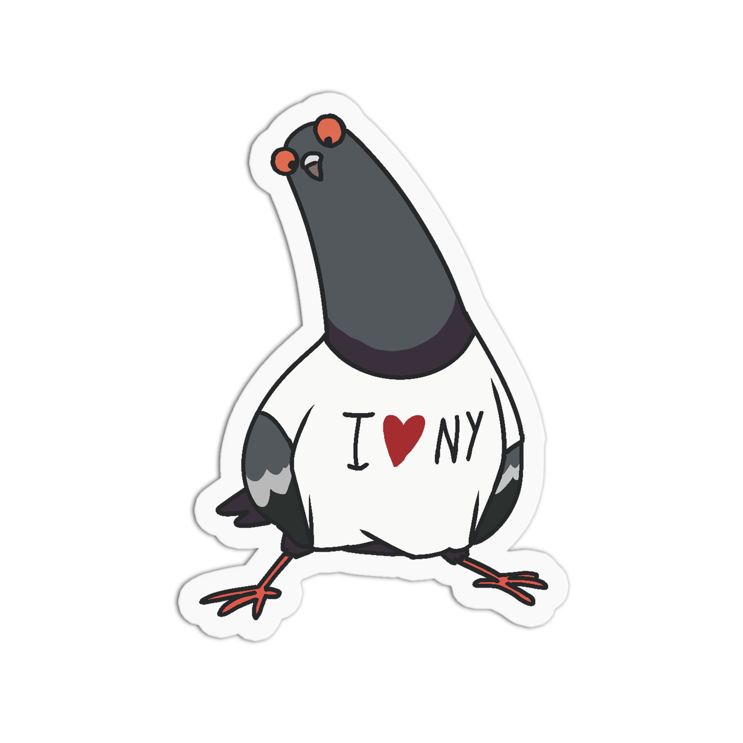 Love Shirt NY Pigeon NY Pigeon Sticker