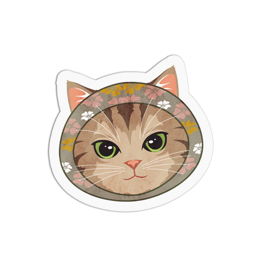 Babushka Blossom Old Cats Stickers