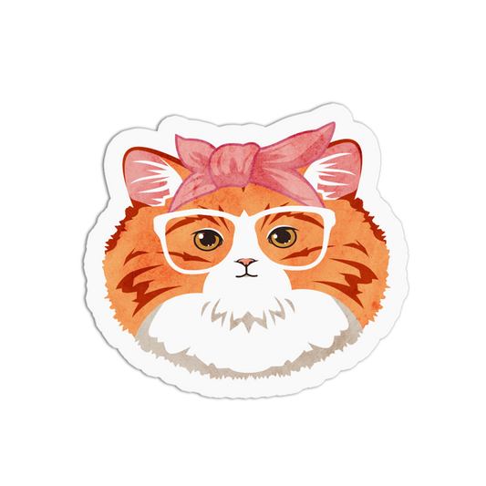 Bespectacled Ginger Old Cats Stickers