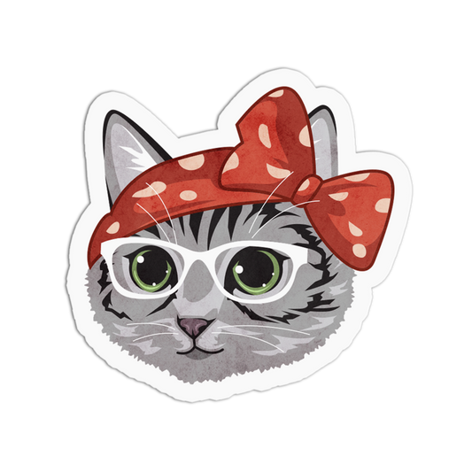 Ruby Ribbon Researcher Old Cats Stickers