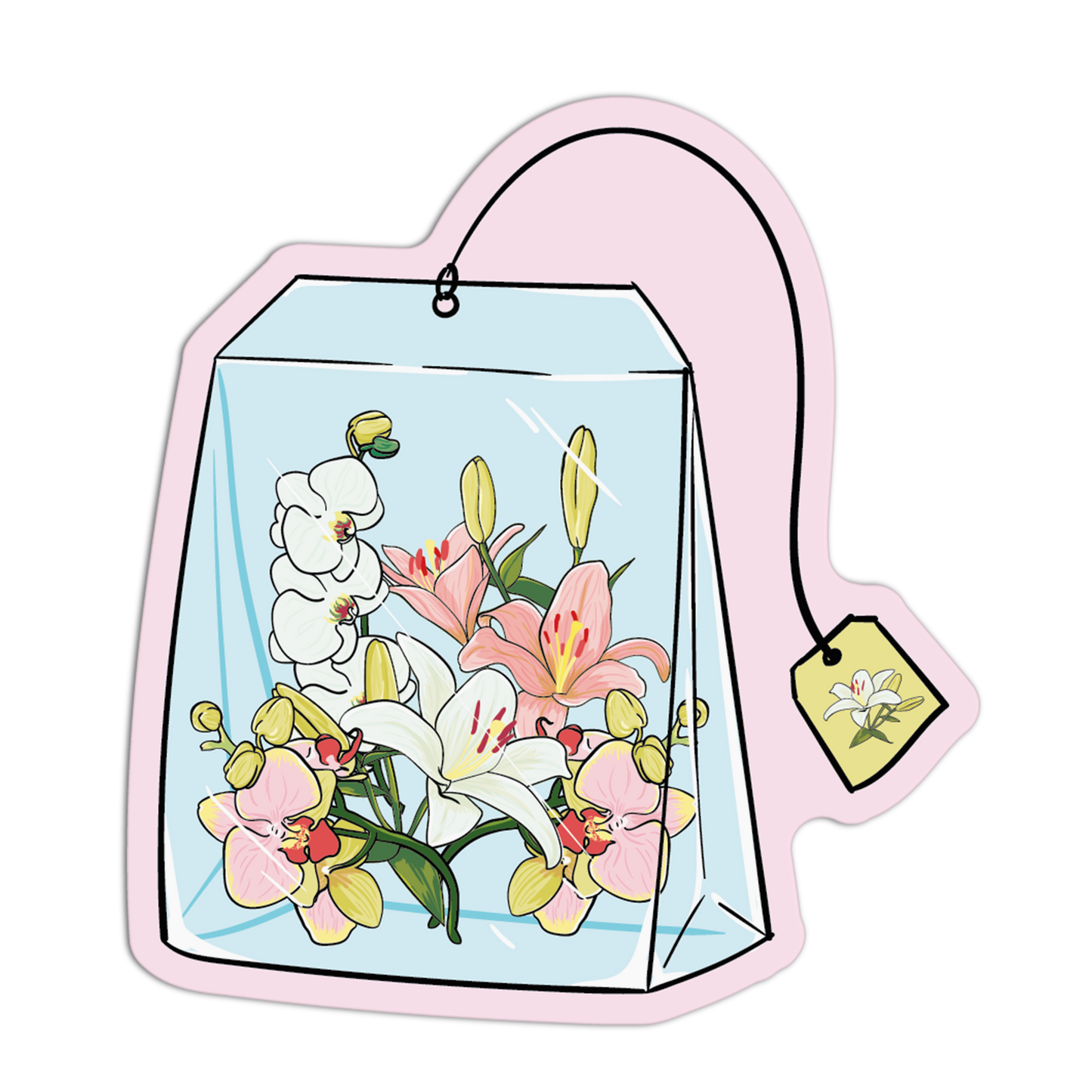Bag of Blooms Orchids Stickers
