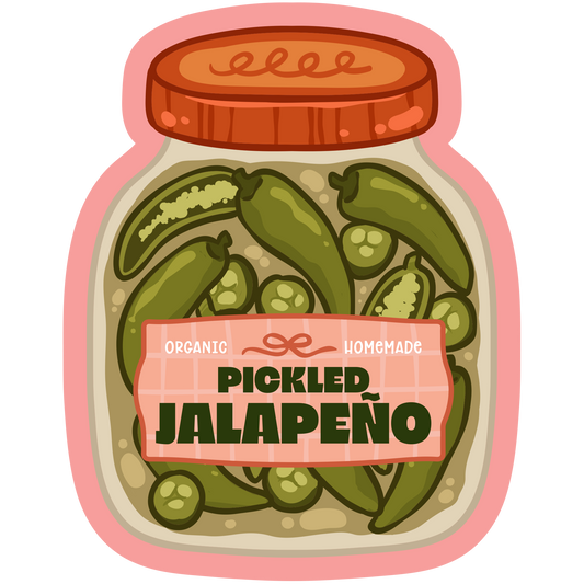 Organic Homemade Jalapeño Pickle Jars Stickers