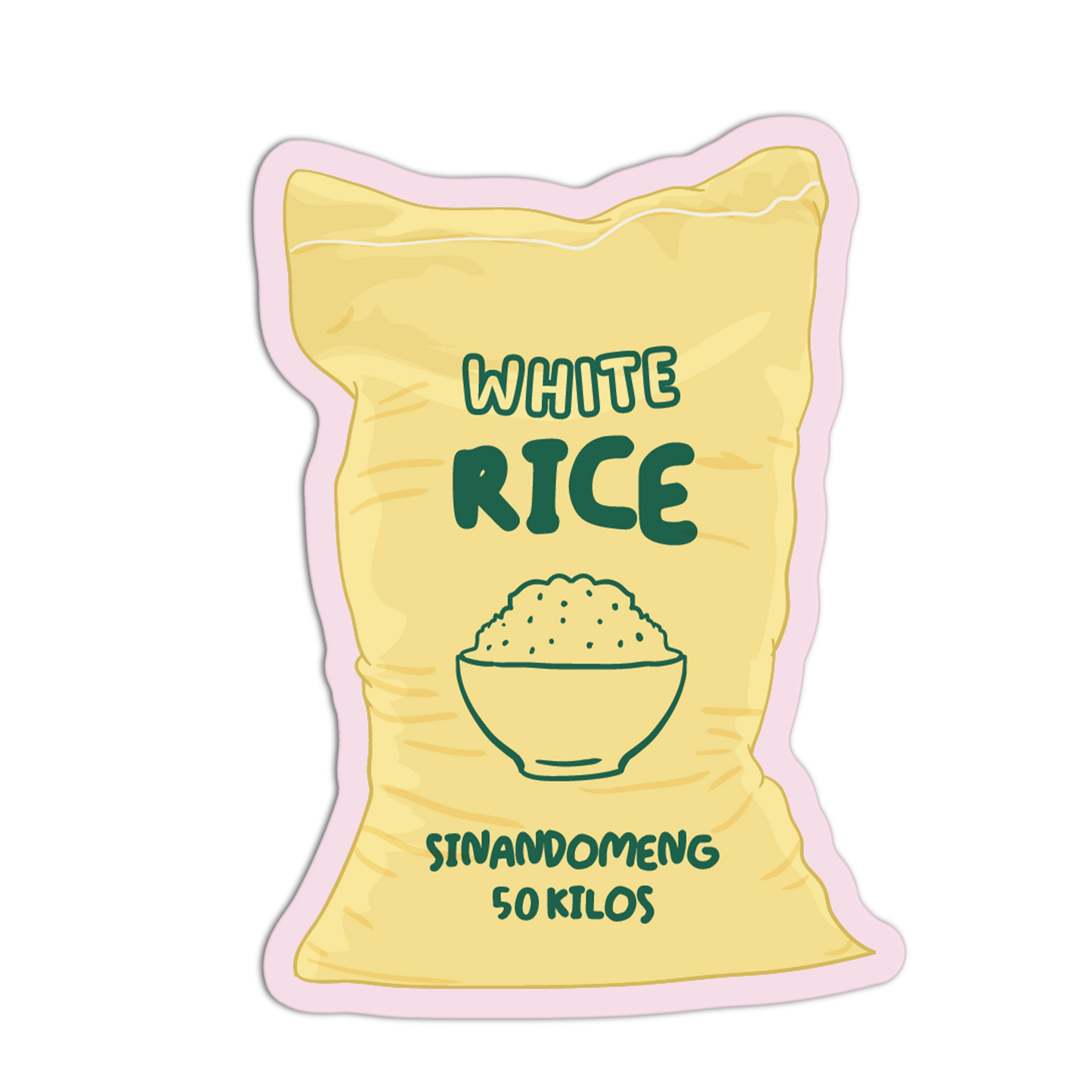 White Rice 50 Kilos Palengke Sticker