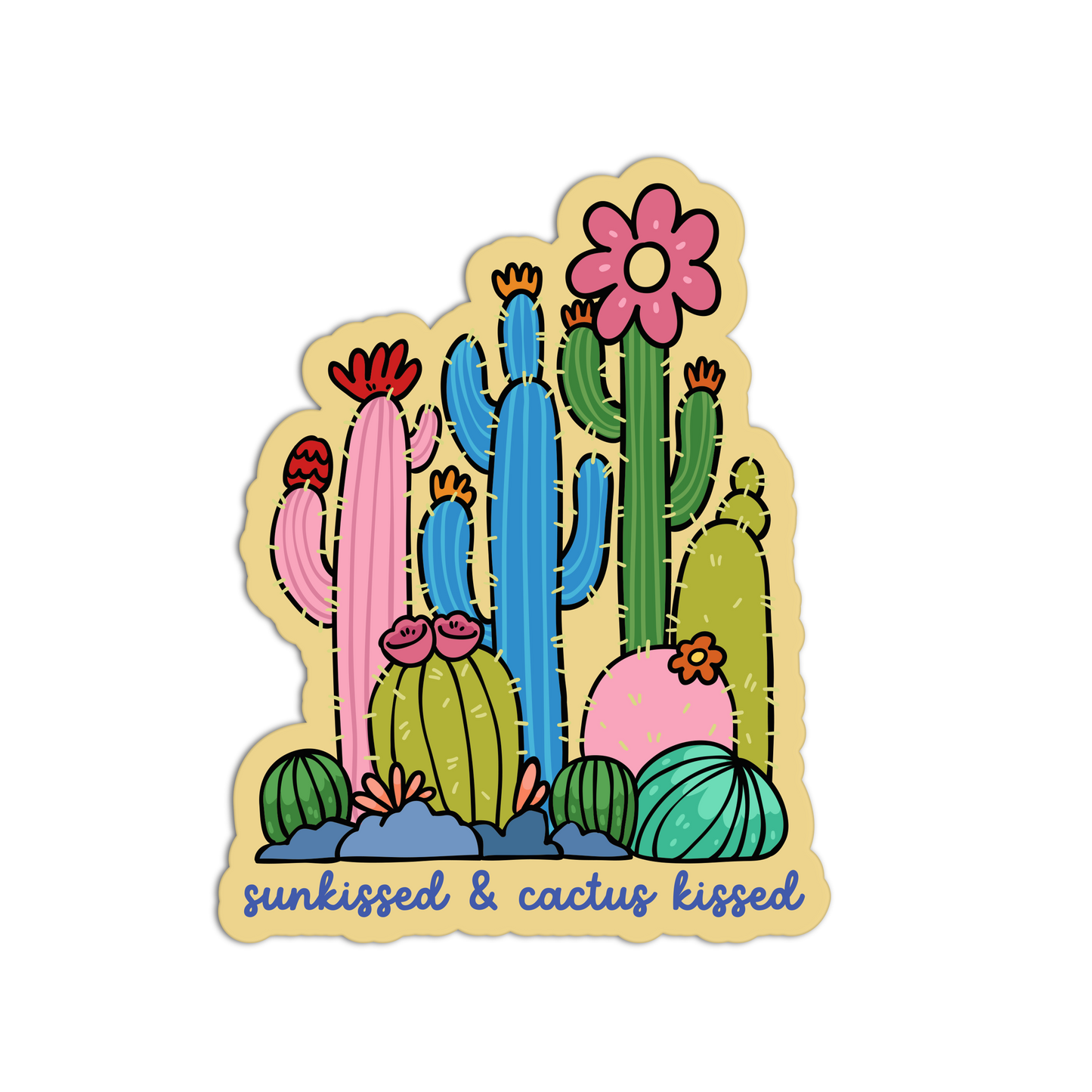 Sunkissed Cacti Garden Palm Spring Sticker