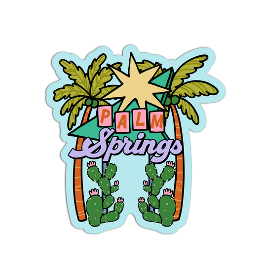 Mid-Century Welcome Sign Palm Spring Sticker
