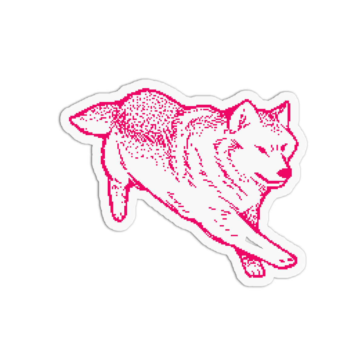 Running Fox - Pixel Animals Sticker