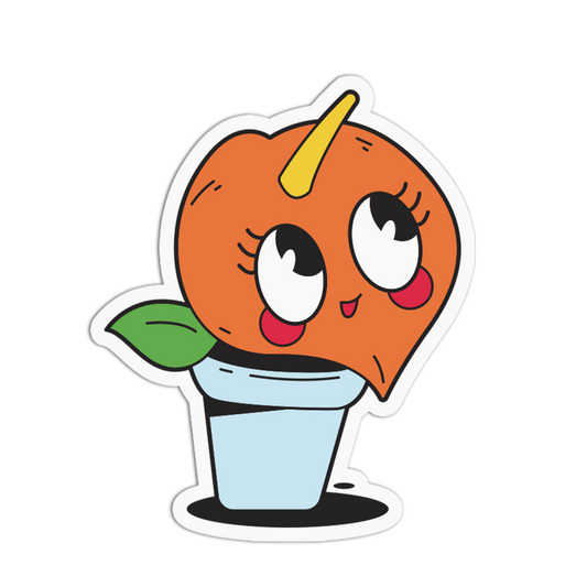 Orange Peach - Plant and Flower Sticker
