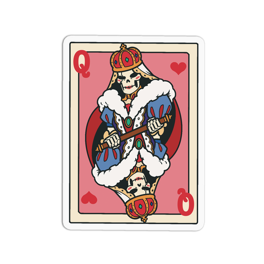 Queen Hearts - Playing Cards Sticker