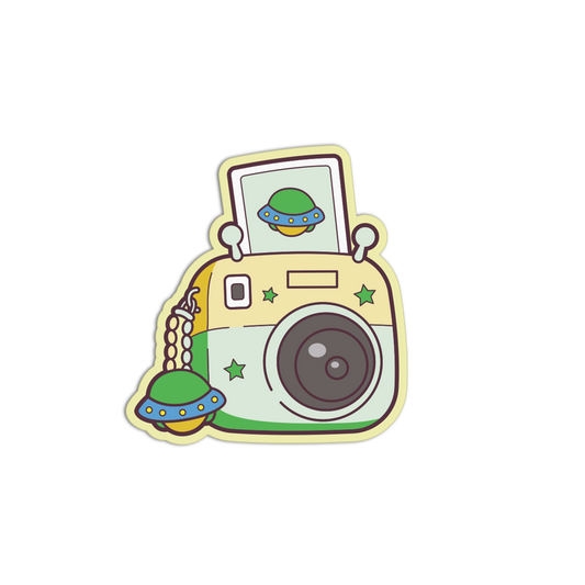Space UFO Charm Polaroid Camera Sticker