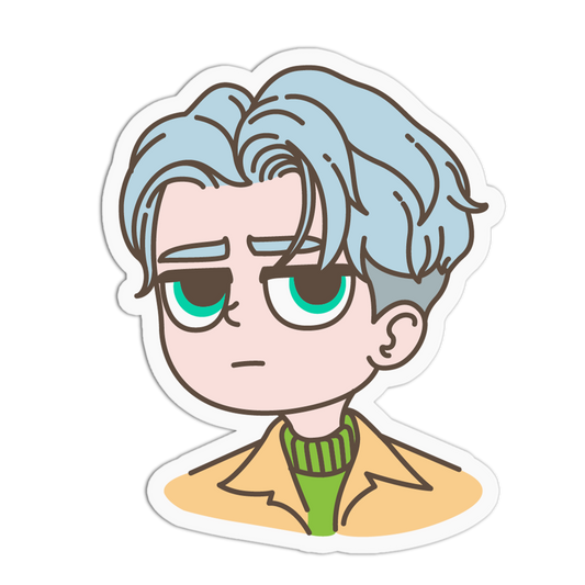 Teal Hair Boy Pop Idol Sticker