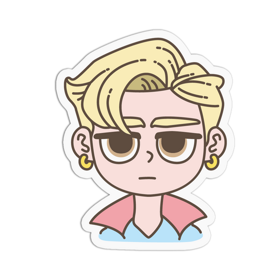 Blonde Hair Boy Pop Idol Sticker