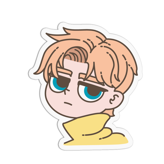 Peach Hair Boy Pop Idol Sticker