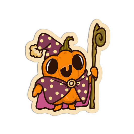 Wizard Staff - Pumpkin Costume Sticker