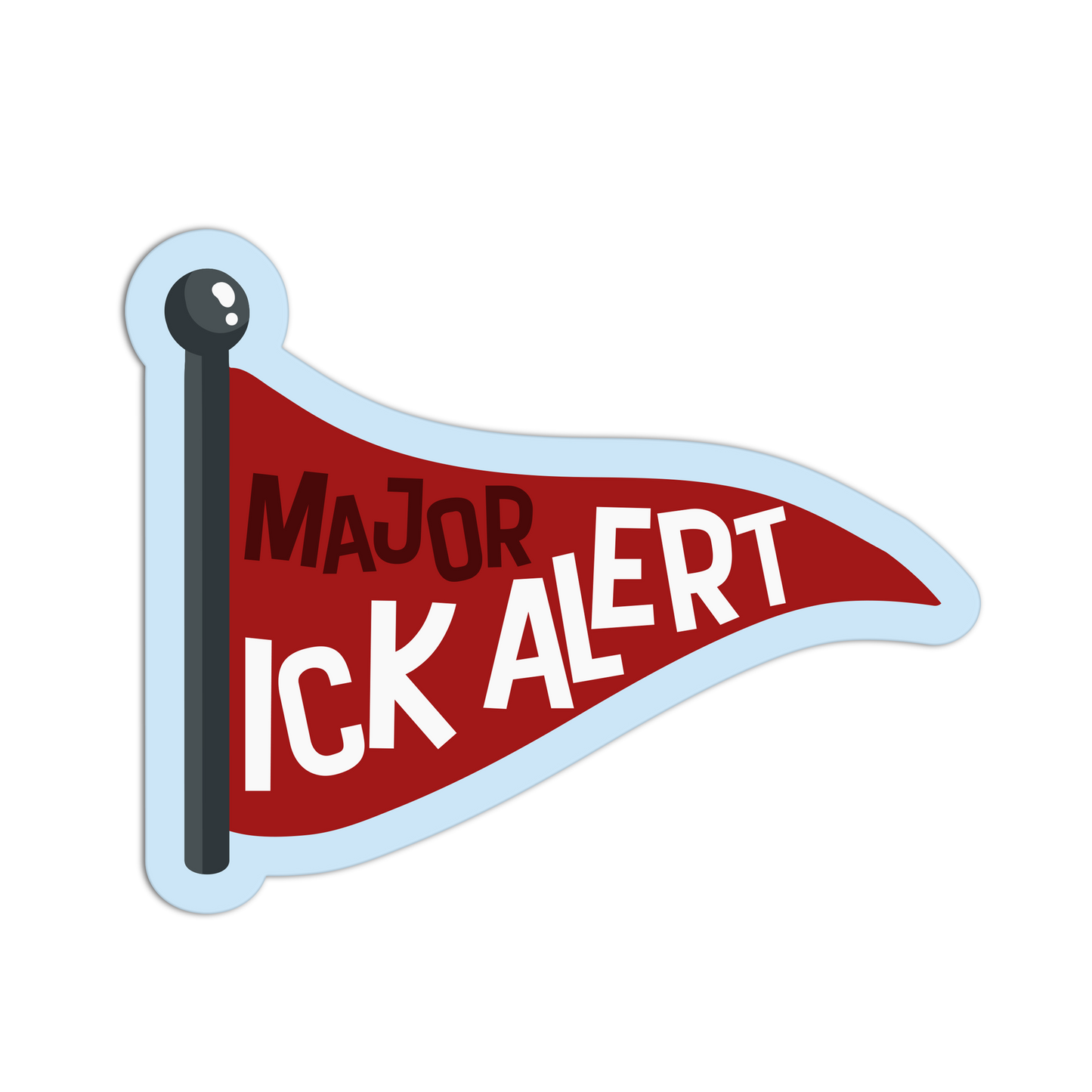 Crimson Alarm Pennant Red Flags Stickers