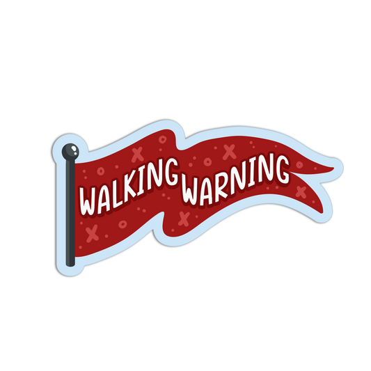 Walking Warning Red Flags Stickers