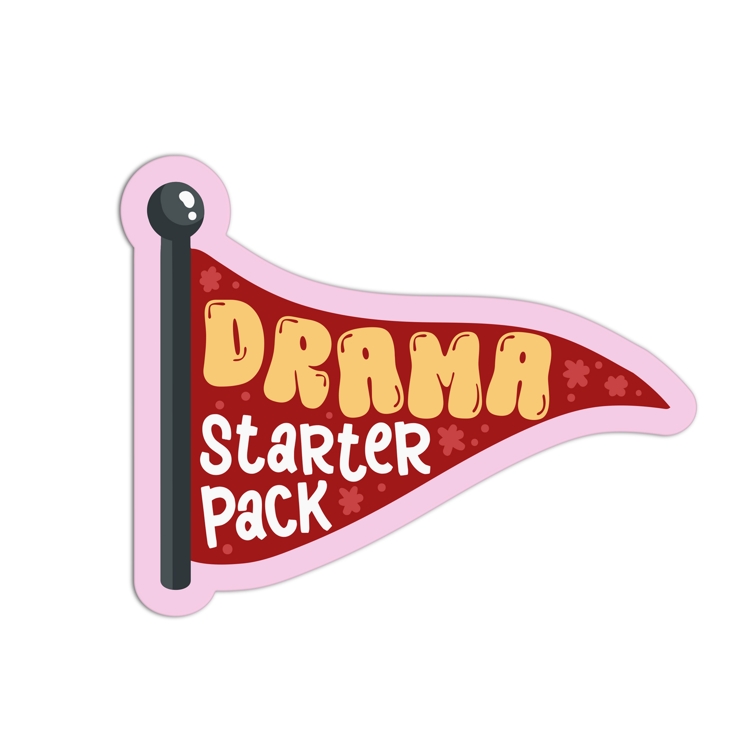 Drama Starter Red Flags Stickers