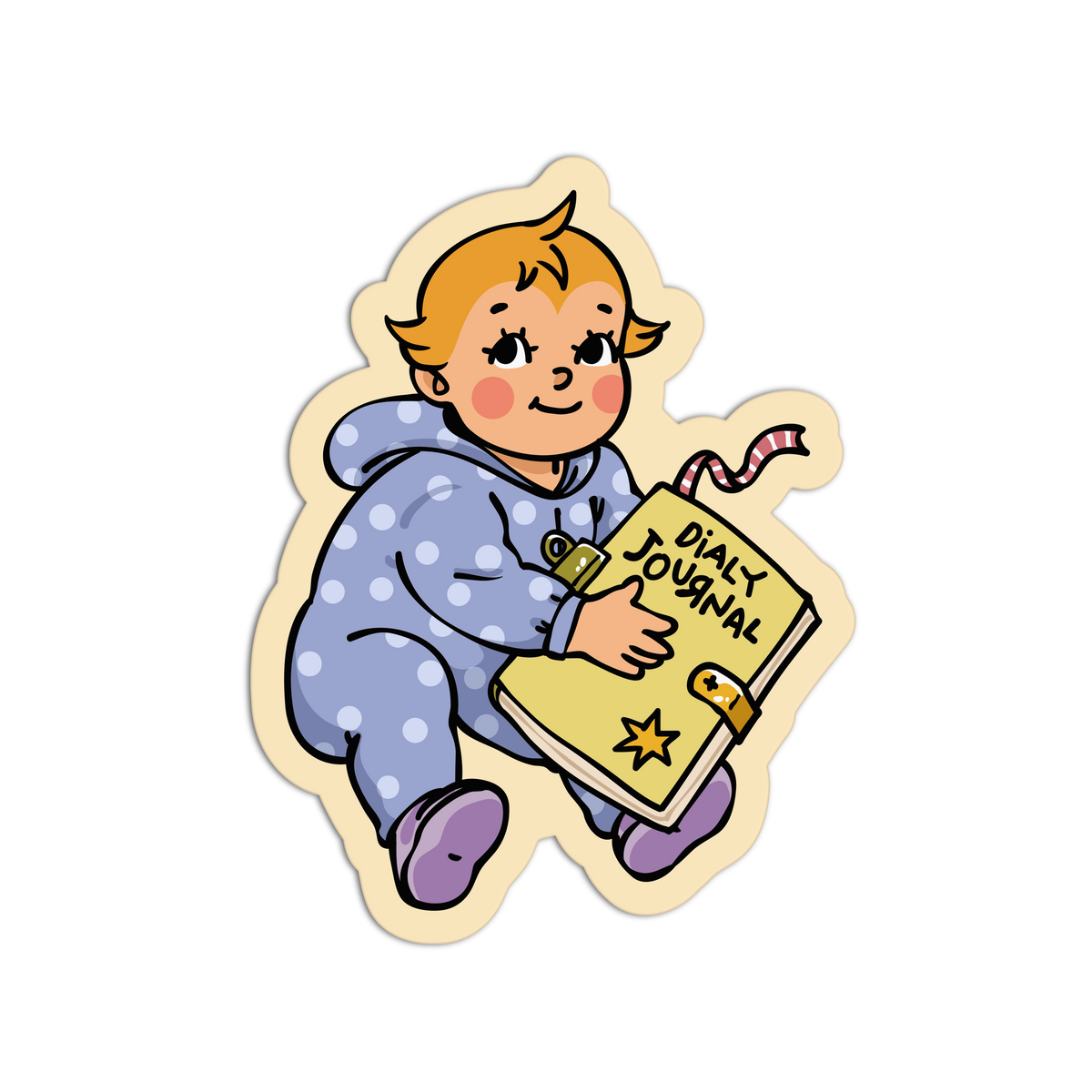 Daily Hug Retro Baby Journaling Sticker