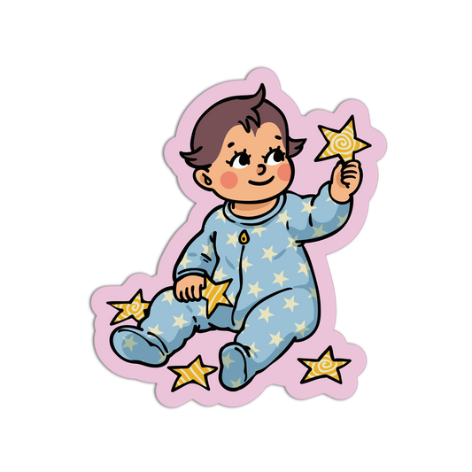 Star Catcher Retro Baby Journaling Sticker