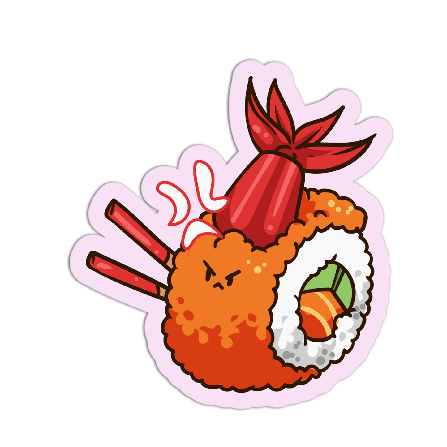 Angry Shrimp Tempura Roll With It Sticker