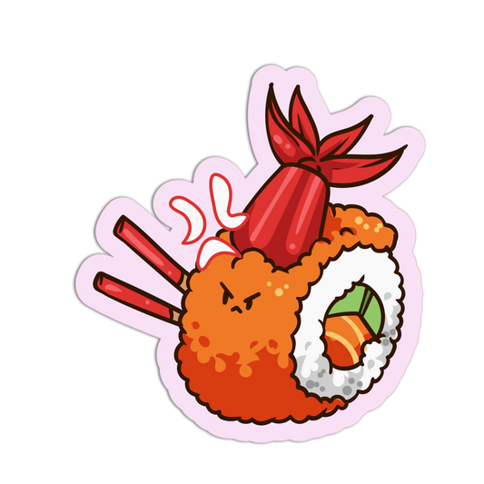 Angry Shrimp Tempura Roll With It Sticker