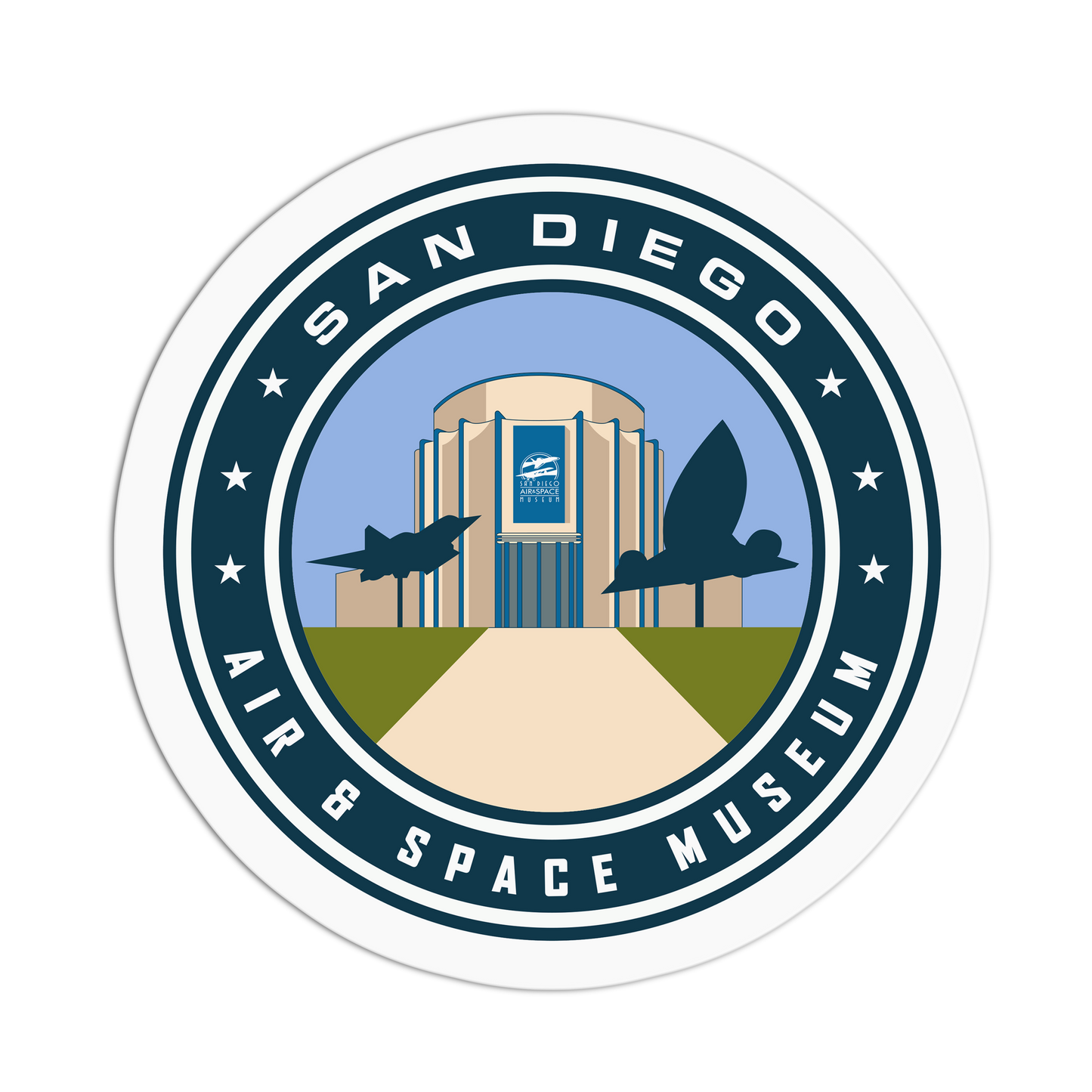Air & Space Museum San Diego Travel Series Stickers