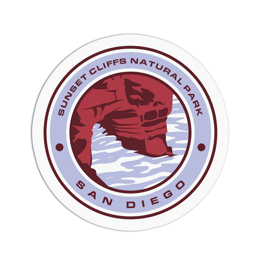 Sunset Cliffs San Diego Travel Series Stickers