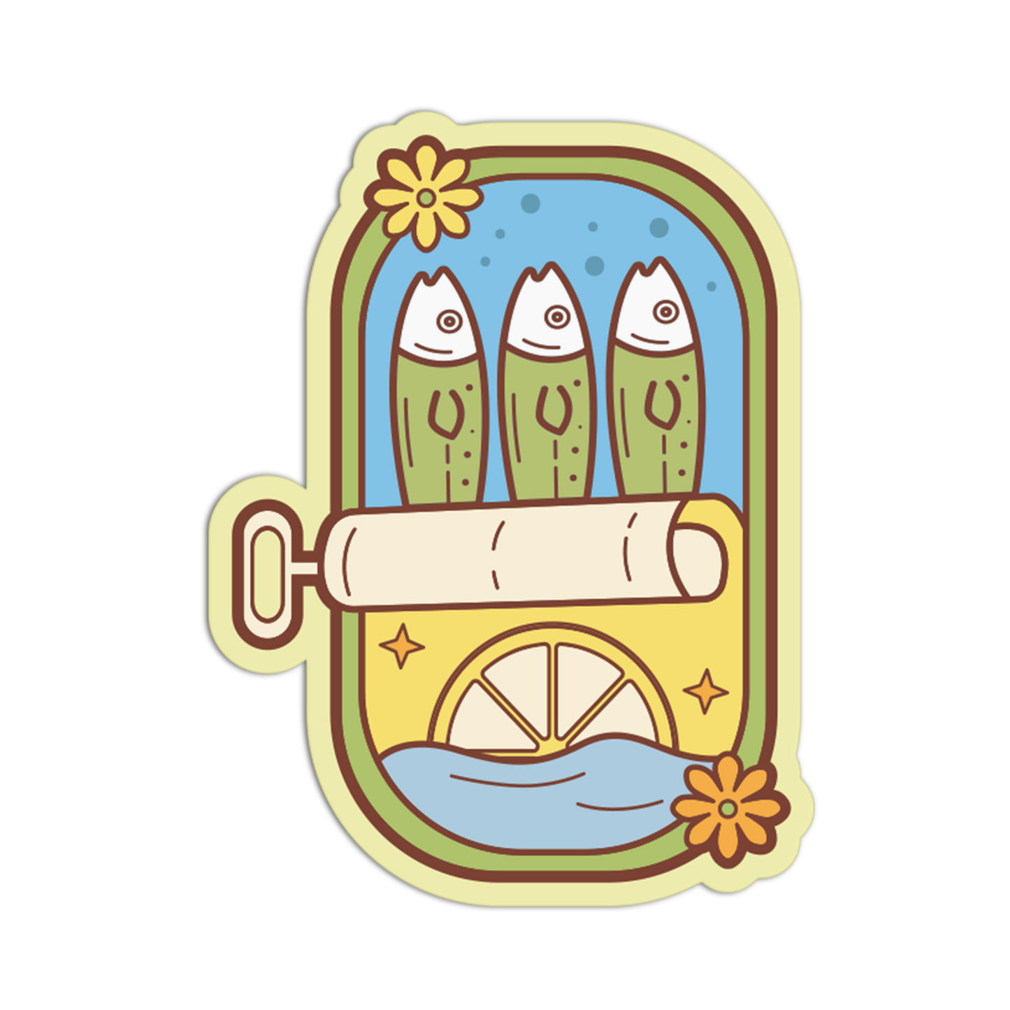Lemon Slice Sardines Sticker