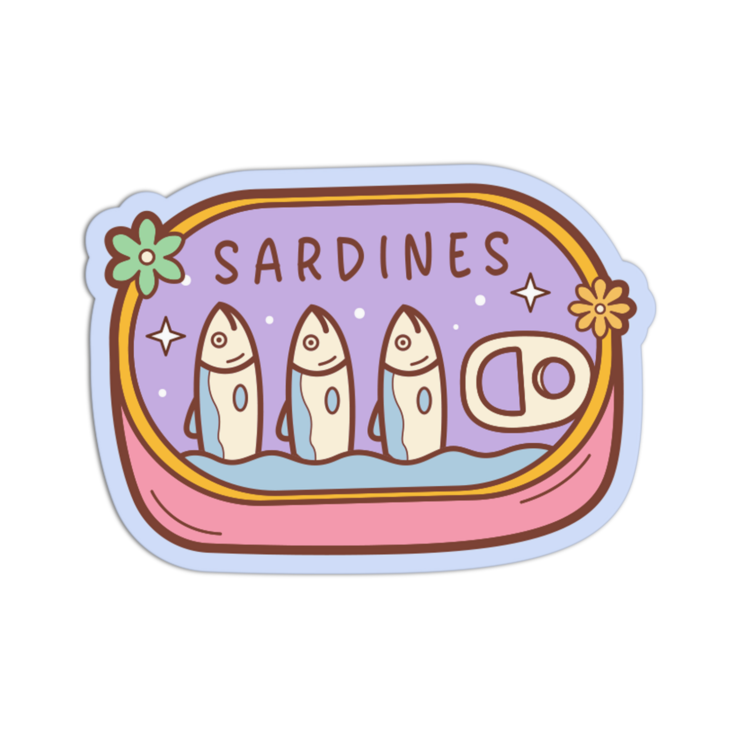 Pastel Purple Can Sardines Sticker