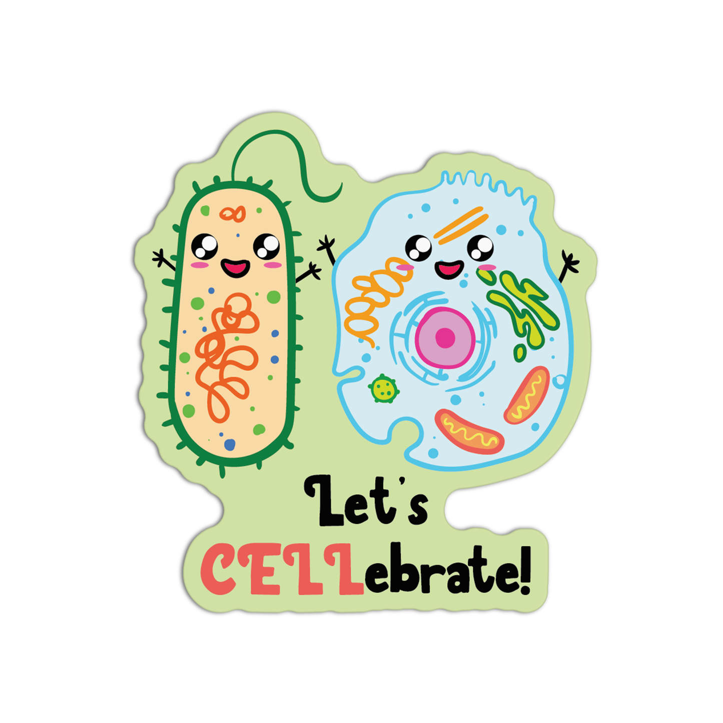 Let's Cellebrate New Science Sticker