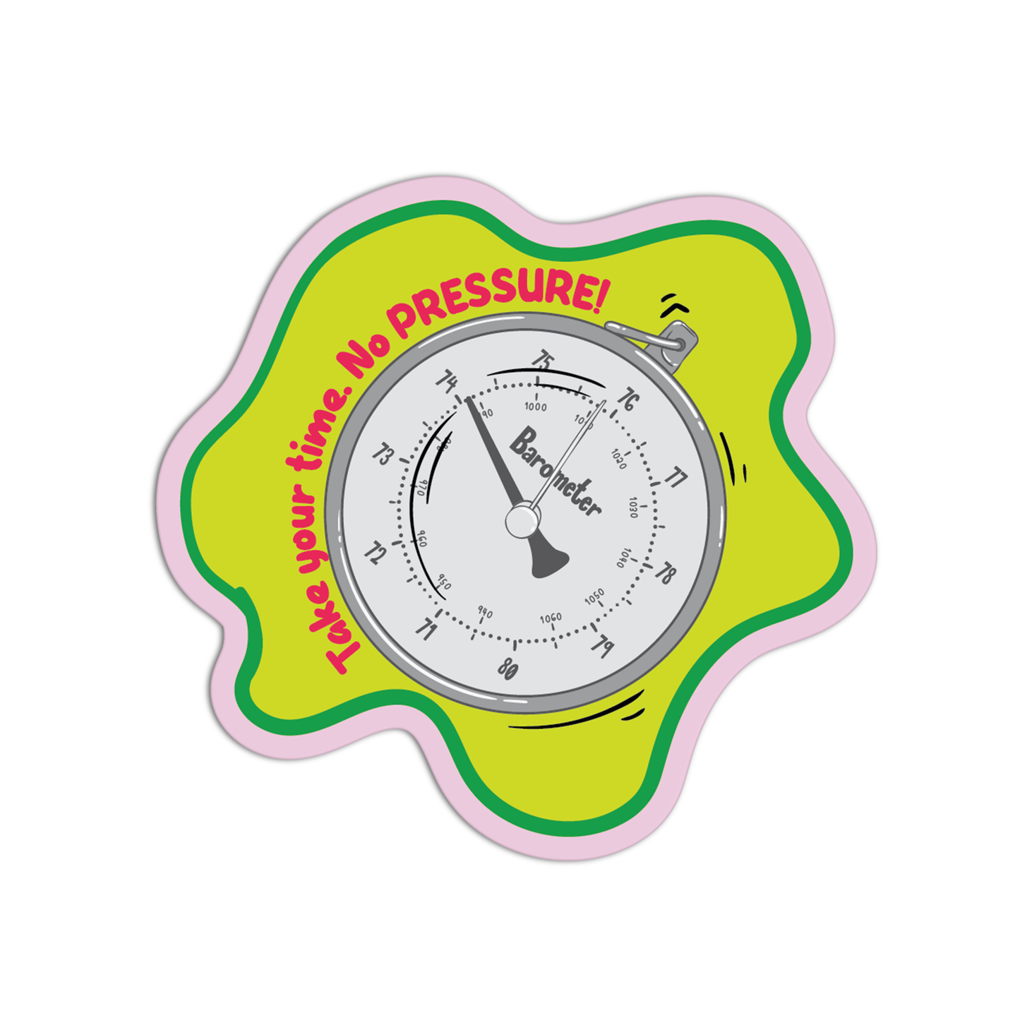 Take Your Time. No Pressure New Science Sticker