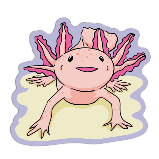 Pinky Axolotl Sea Creatures Stickers