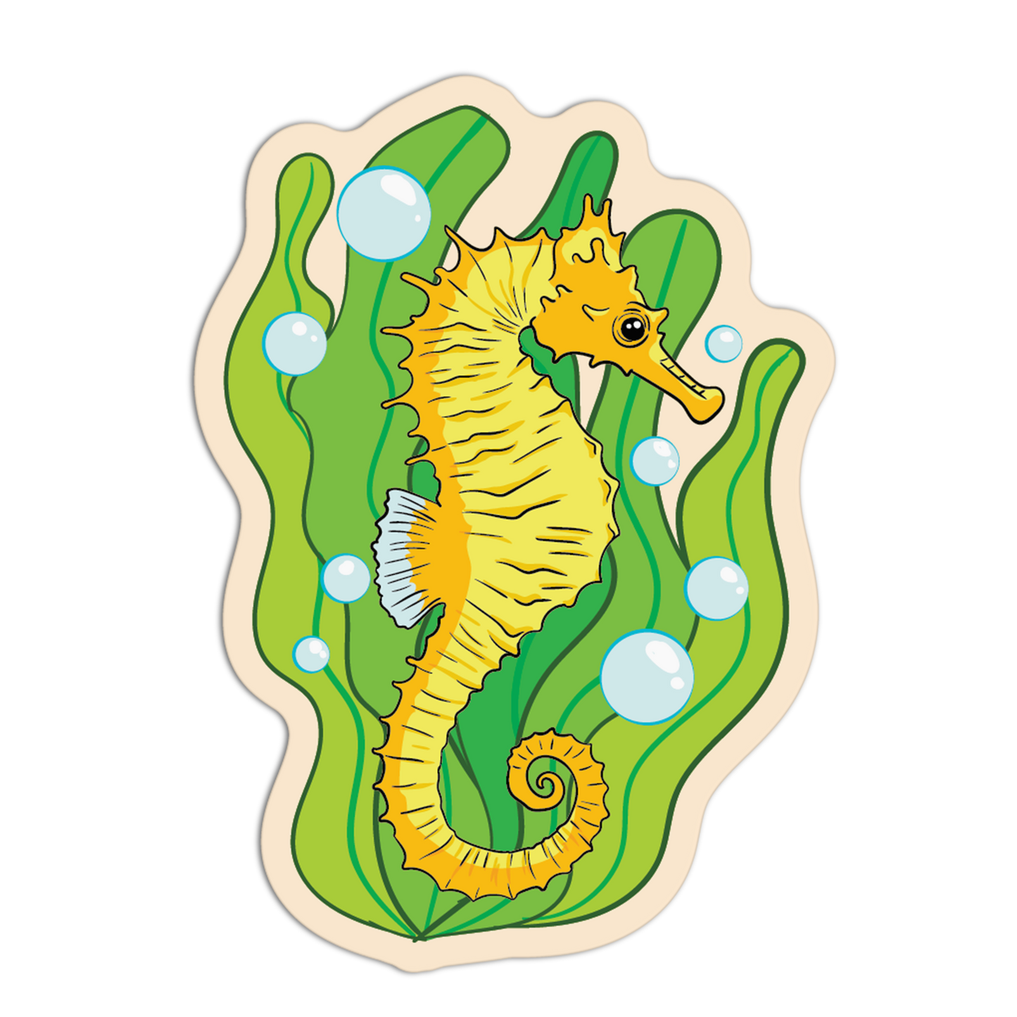 Bubbles Seahorse Sea Creatures Stickers