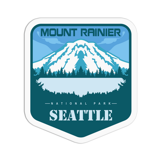 Mount Rainier Travel Series_Seattle Sticker