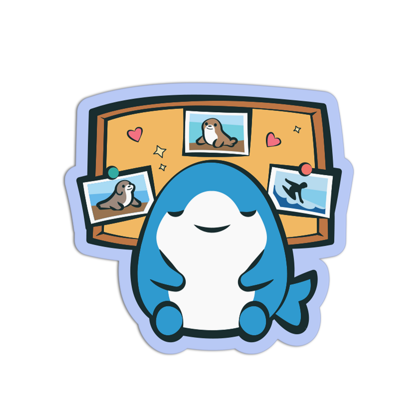 Super Fan Shark Sticker