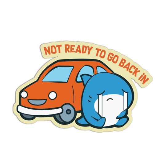 Parking Lot Cry Shark Sticker