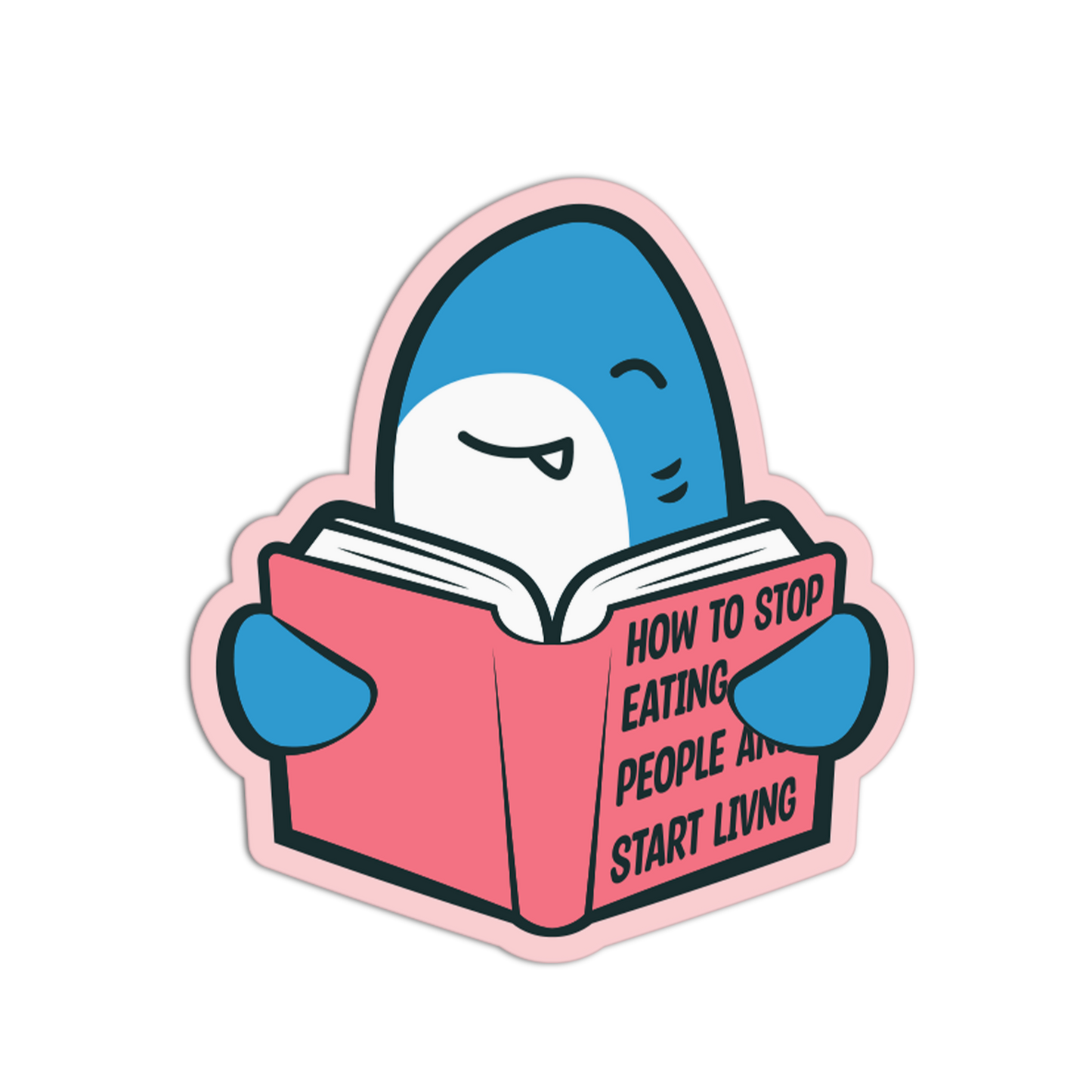 Self-Help Shark Sticker