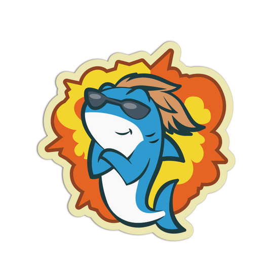 Cool Guys Don't Look At Explosions Shark Sticker