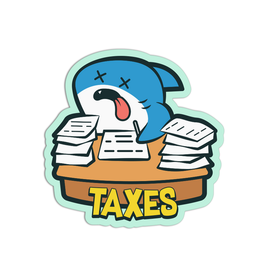 Tax Victim Shark Sticker